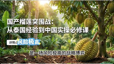 第一节：榴莲突围战：选址决策指南，告别赌运气，用硬指标圈定&ldquo;优生，课程：《国产榴莲突围战：从泰国经验到中国实操的8堂必修课（高阶实战版）》
